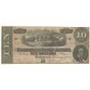 Image 1 : 1864 $10 The Confederate States of America Note T-68 CC