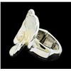 Image 3 : Petal Pearl Ring - Rhodium Plated