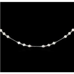 14KT White Gold 2.96 ctw Diamond Necklace