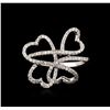 Image 2 : 18KT White Gold 0.57 ctw Diamond Ring