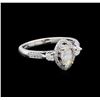 Image 1 : 0.72 ctw Diamond Ring - 18KT White Gold