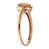 Image 2 : 0.55 ctw Morganite and Diamond Ring - 14KT Rose Gold