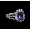 Image 1 : 14KT White Gold 2.19 ctw Tanzanite and Diamond Ring