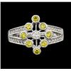 Image 2 : 1.00 ctw Diamond Ring - 14KT White Gold