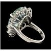 Image 3 : 9.17 ctw Aquamarine and Diamond Ring - 14KT White Gold