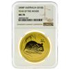 Image 1 : 2008P NGC MS70 $100 Year Of The Mouse Gold Coin