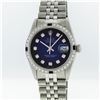 Rolex Stainless Steel Diamond and Sapphire DateJust Men's Watch