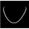 Image 1 : 5.95 ctw Diamond Necklace - 18KT White Gold