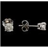 Image 2 : 14KT White Gold 0.72 ctw Diamond Stud Earrings