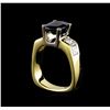 Image 4 : 2.54 ctw Sapphire and Diamond Ring - 18KT Yellow Gold