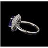 Image 3 : 14KT White Gold 2.28 ctw Tanzanite and Diamond Ring
