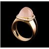 Image 4 : Fred of Paris Pain De Sucre Rose Quartz and Diamond Ring - 18KT Pink Gold