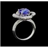 Image 4 : 14KT White Gold 5.81 ctw Tanzanite and Diamond Ring