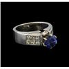 14KT White Gold 1.92 ctw Tanzanite and Diamond Ring