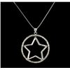 Image 2 : 1.65 ctw Diamond Pendant And Chain - 10KT and 14KT White Gold