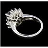 Image 3 : 3.47 ctw Black and White Diamond Ring - 14KT White Gold