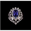 Image 2 : 14KT White Gold 2.65 ctw Tanzanite and Diamond Ring