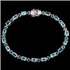 Image 1 : Natural Sky Blue Topaz Bracelet