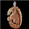 Image 1 : Natural Stone Hand carved Griffin Pendant