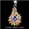 Image 1 : Natural Black Opal Ruby & Sapphire Pendant
