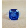 Image 4 : Natural Kashmir Sapphire Ring - Gubelin
