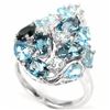 Natural London & Sky Blue Topaz Ring