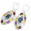 Image 1 : Natural Multi Gemstone EarRing