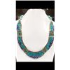 Image 1 : Tibet Hand Made Turquoise, Coral, Lapis Lazuli Necklace