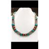 Image 1 : Tibet Hand Made Turquoise & Coral Necklace