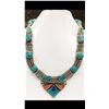 Image 1 : Tibet Hand Made Turquoise, Coral, Lapis Lazuli Necklace