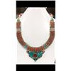 Image 1 : Tibet Hand Made Turquoise & Coral Necklace