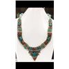 Image 1 : Tibet Hand Made Turquoise & Coral Necklace
