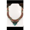 Image 1 : Tibet Hand Made Turquoise & Coral Necklace