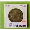 Image 1 : 1949 CANADA SILVER 50 CENTS VF-30