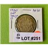 Image 1 : 1950 CANADA SILVER 50 CENTS AU-50 HALF DESIGN O