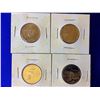 Image 2 : 2002 S SILVER PROOF AMERICAN QUARTER: LOUISIANA,OHIO, INDIANA, MISSISSIPPI, LOT OF 4 COINS.