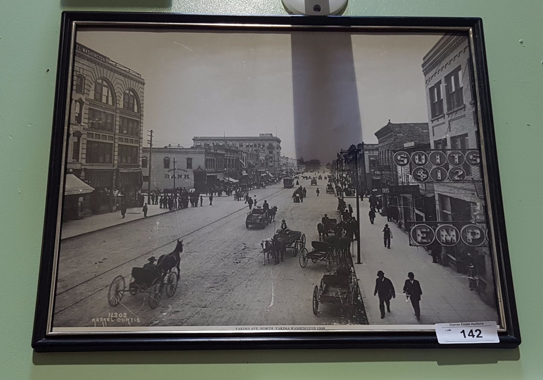 VINTAGE FRAMED PRINT YAKIMA, WA 1908