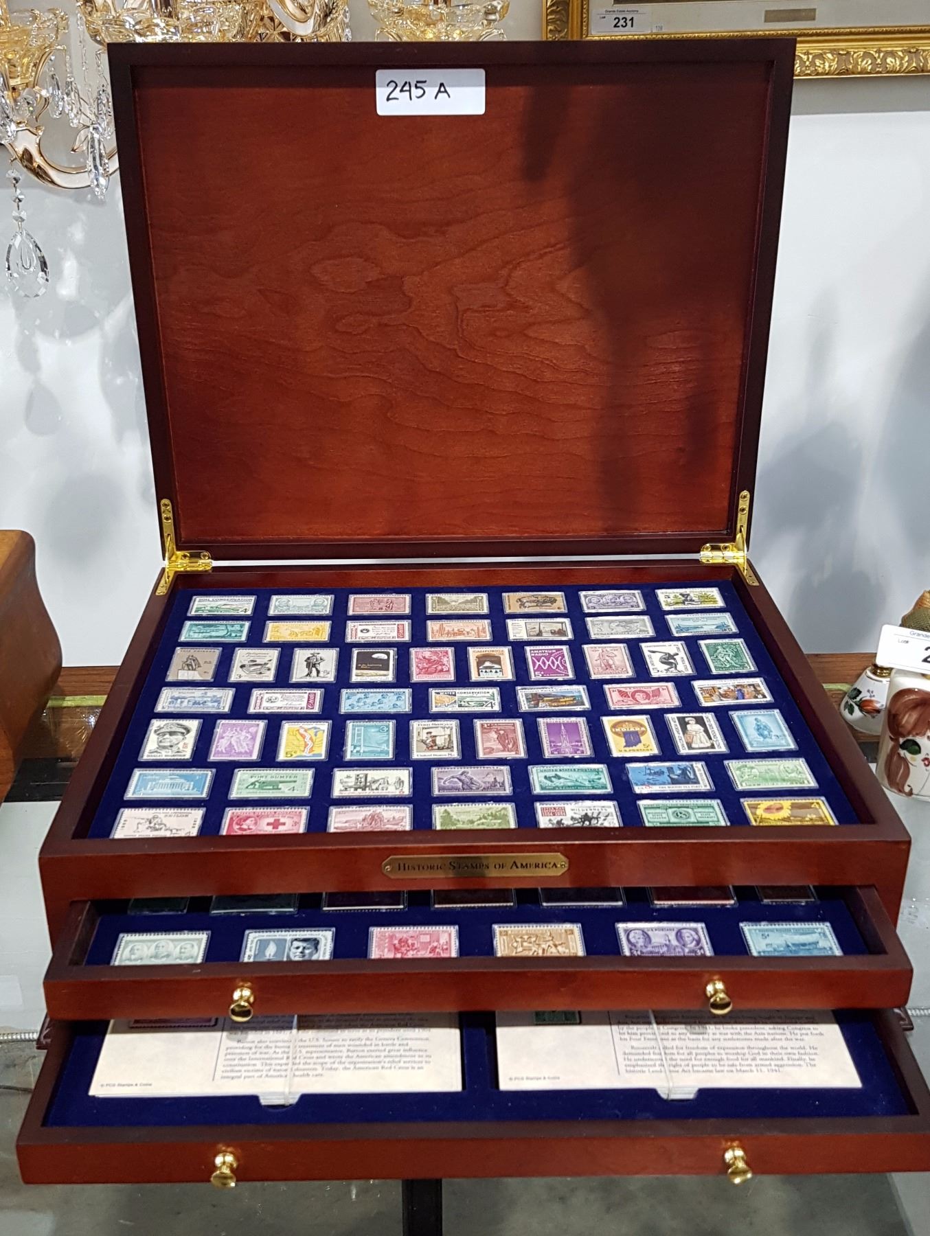 COMPLETE HISTORIC STAMPS OF AMERICA STAMP COLLECTION IN CASE