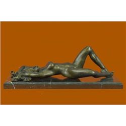 Nude Woman Daydreaming Bronze Sculpture