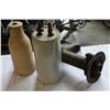 Image 2 : CAST IRON WATER PUMP AND CROCKS WITH SPIGOTS