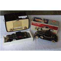 TWO VINTAGE ROLLS ROYCE MODELS AND RADIO