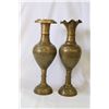 Image 1 : TWO TALL BRASS VASES