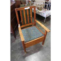 ANTIQUE POTTY CHAIR