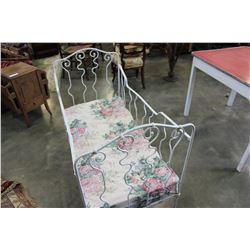 VINTAGE WROUGHT IRON FOLDING CRIB