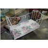 Image 2 : VINTAGE WROUGHT IRON FOLDING CRIB