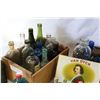 Image 2 : TWO CRATES ANTIQUE BOTTLES AND BOX OF MINIATURE BOTTLES