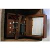 Image 2 : CASED MEDICAL ELECTRODE MACHINE AND TELEGRAPH MACHINE IN WOOD CRATE