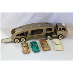 LOT OF METAL STRUCTO CARS + TRANSPORT TRUCK