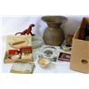 Image 1 : BOX OF LOT OF SPITOON AND SMOKING ACCESSORIES