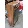 Image 2 : SMALL VINTAGE WALNUT DISPLAY CABINET